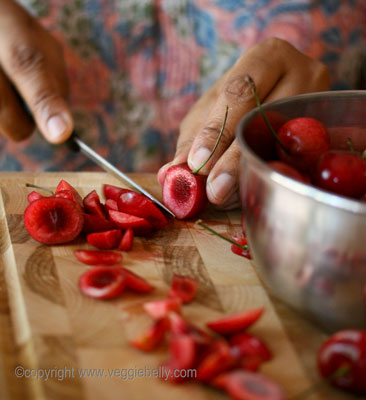 pitting-cherries-with-knife