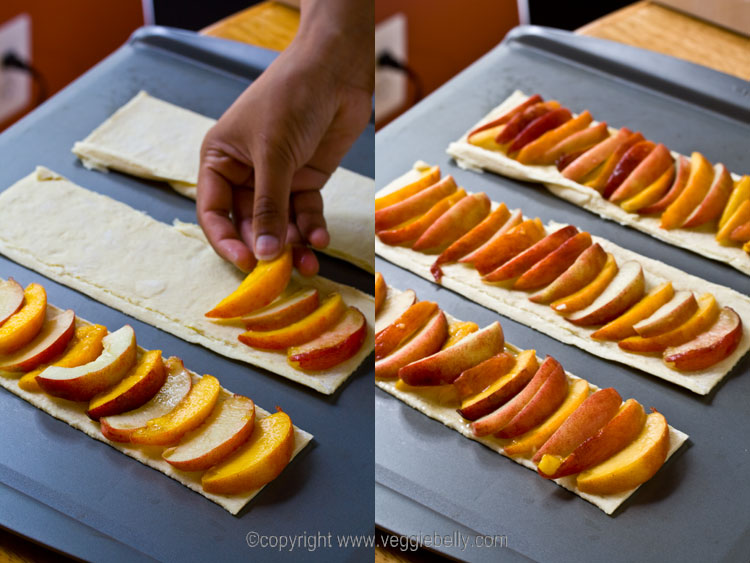 arrange-peaches-on-puffpastry