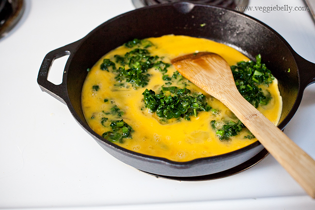 eggs and kale for scramble