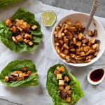 tofu mushroom lettuce wrap