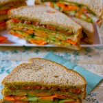 double-layer-summer-vegetable-sandwich-with-hummus-and-pesto