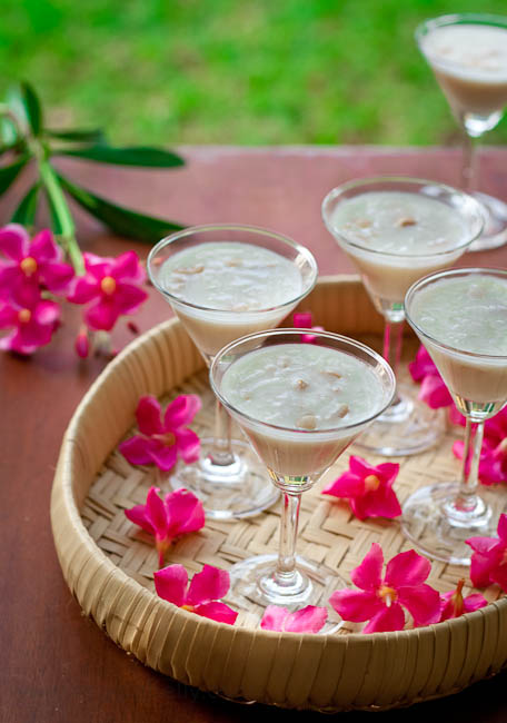 tender coconut lychee pudding